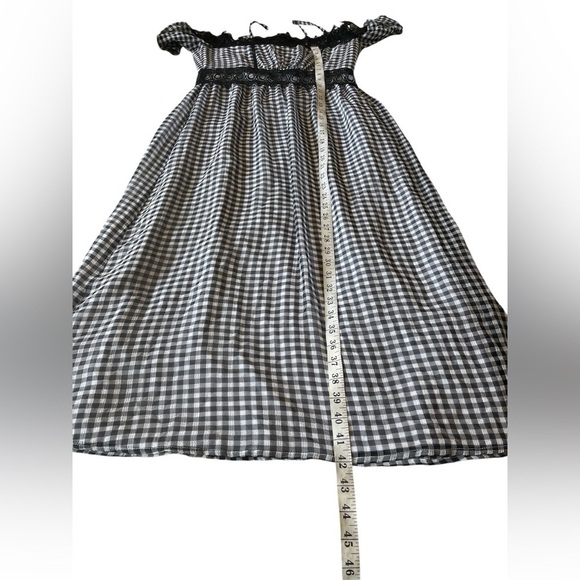 Nanette Lepore Cold Should Gingham Midi Dress Black size 2 - Picture 9 of 12
